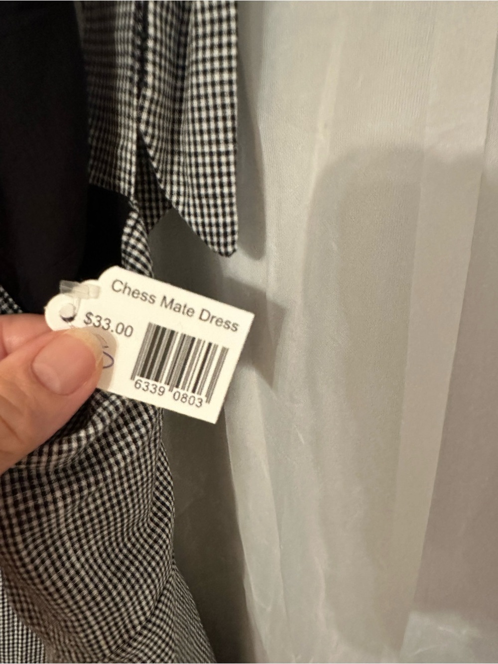 Plaid Tie-Shoulder Pinafore Dress in Gray - Picture 4 of 5
